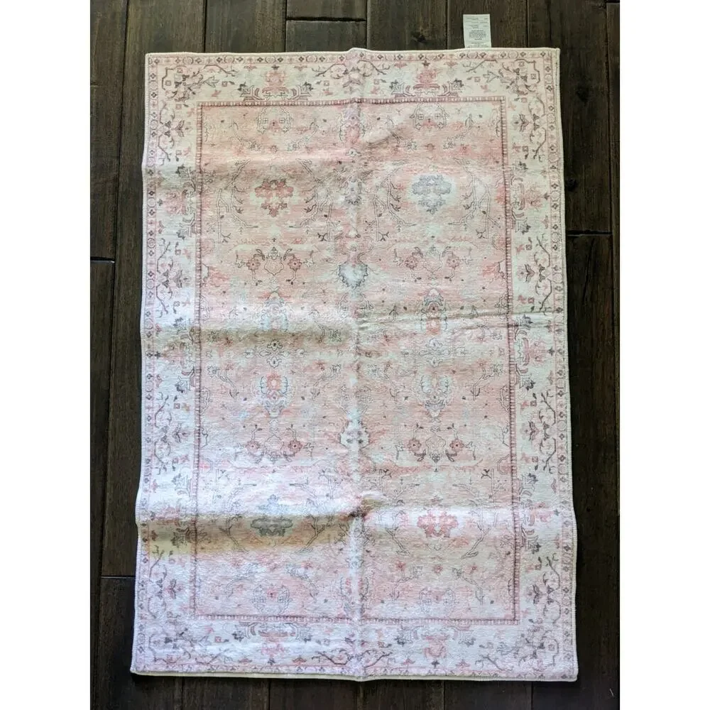 Ololo Area Rug 2x3 Small Entryway Non-Slip 2x3' Pink New Washable